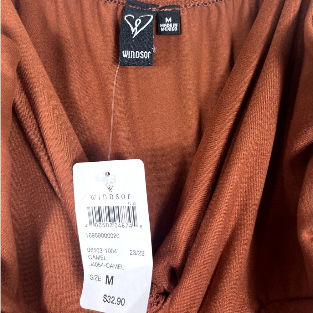 NWT Windsor Country Chic Faux Suede Romper Cutout Brown Western Festival Size M - Picture 5 of 6